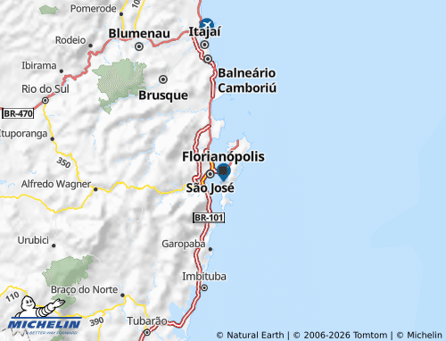 Mapa MICHELIN Santa Catarina - ViaMichelin