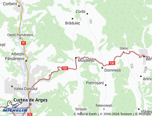 Mappa MICHELIN Mușătești - ViaMichelin
