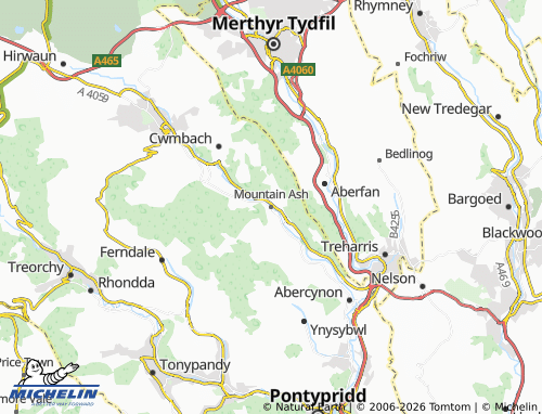 Mappa MICHELIN Mountain Ash - ViaMichelin