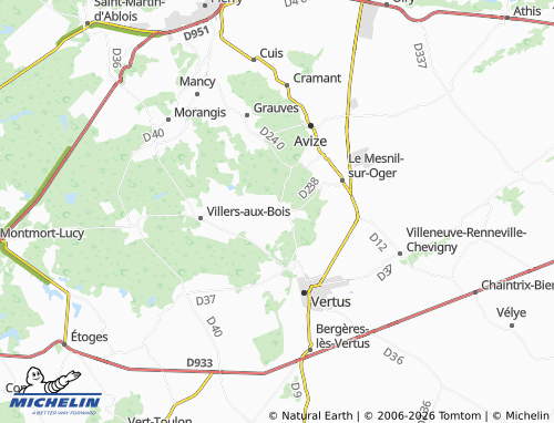 Mapa MICHELIN Gionges - ViaMichelin