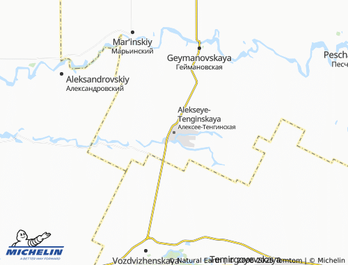 MICHELIN Alekseye-Tenginskaya map - ViaMichelin