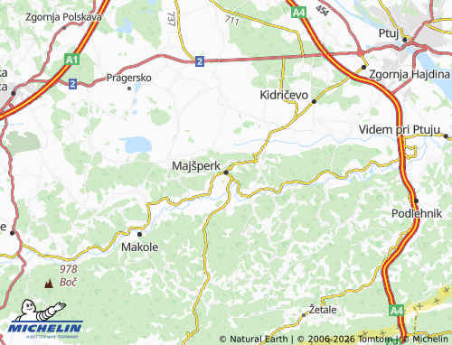 Kaart MICHELIN Majšperk - ViaMichelin