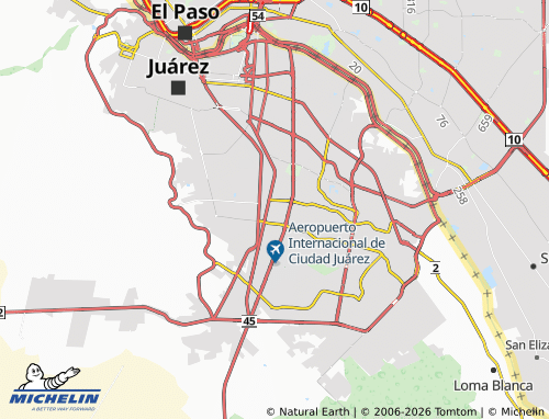 Mappa MICHELIN Colinas de Juárez - ViaMichelin