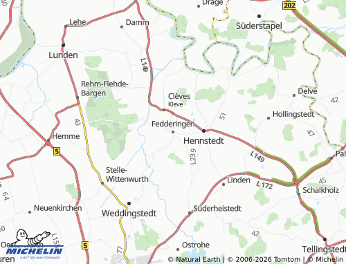 Mappa MICHELIN Fedderingen - ViaMichelin