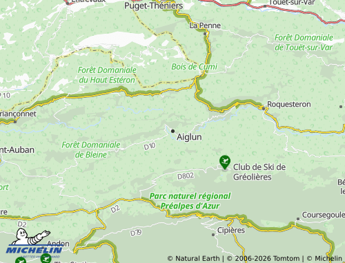 Carte MICHELIN Aiglun - ViaMichelin