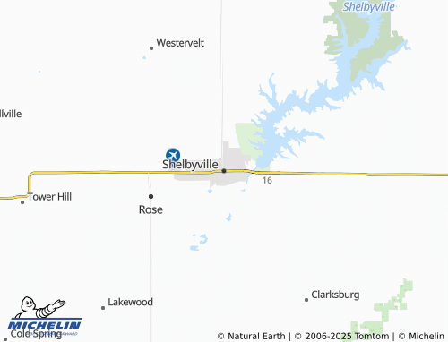 MICHELIN-Landkarte Shelbyville - ViaMichelin