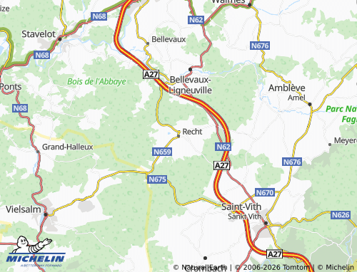 MICHELIN Recht map - ViaMichelin