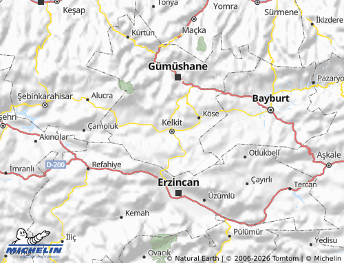 Mappa MICHELIN Kelkit - ViaMichelin