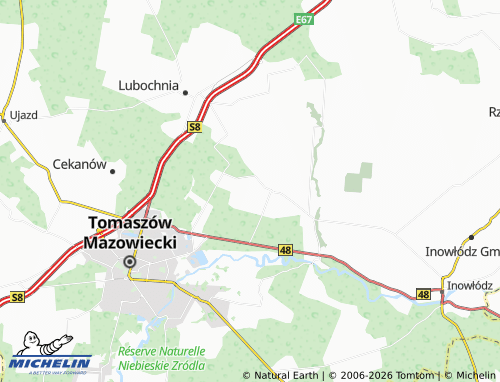 MICHELIN-Landkarte Dąbrowa - ViaMichelin