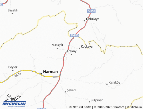 MICHELIN Araköy map - ViaMichelin