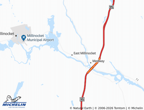 Kaart MICHELIN East Millinocket - ViaMichelin