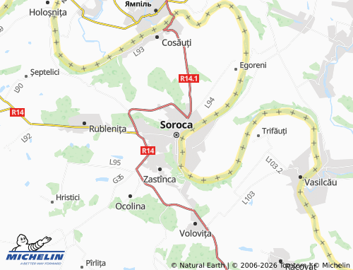 Mappa MICHELIN Soroca - ViaMichelin