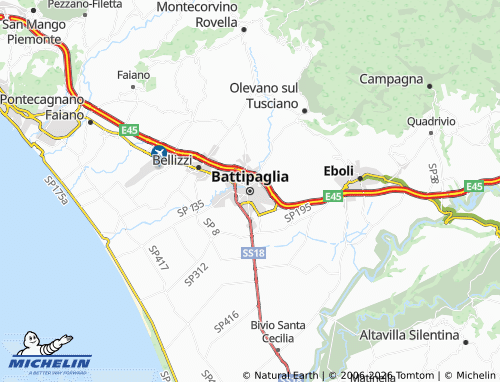 MICHELIN Battipaglia map - ViaMichelin
