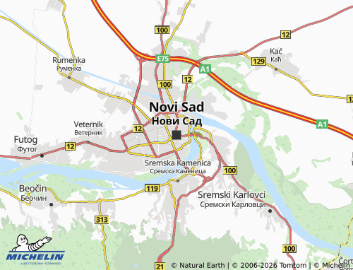 MICHELIN Novi Sad map - ViaMichelin