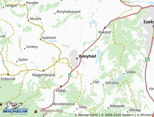 MICHELIN-Landkarte Bonyhád - ViaMichelin