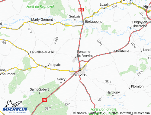 MICHELIN Fontaine-lès-Vervins map - ViaMichelin