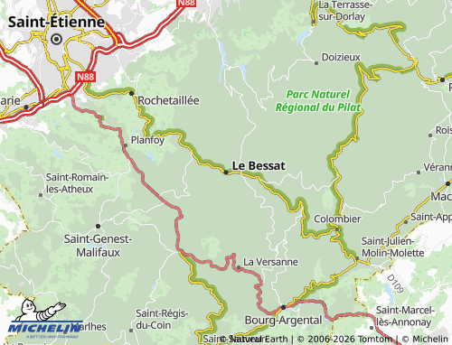 Carte MICHELIN Le Bessat - ViaMichelin