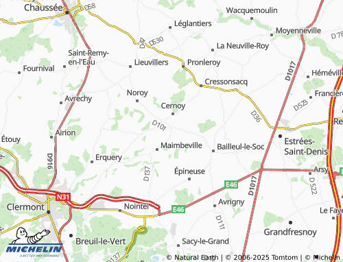 Carte MICHELIN Fouilleuse - ViaMichelin