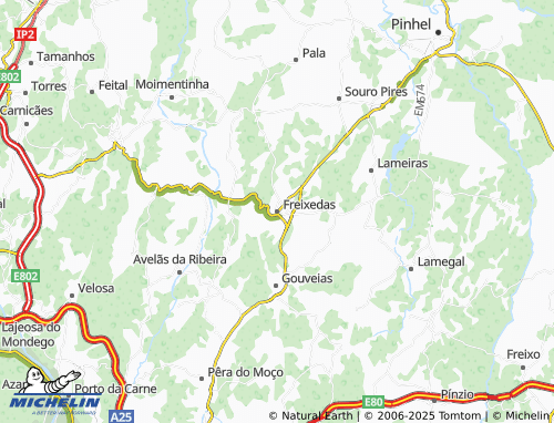 MICHELIN Freixedas map - ViaMichelin