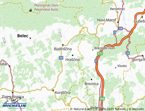 MICHELIN Hrašćina map - ViaMichelin