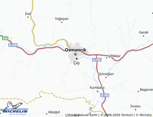MICHELIN Çay map - ViaMichelin