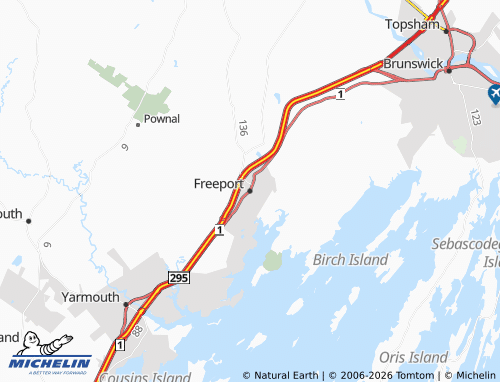 Mapa MICHELIN Freeport - ViaMichelin