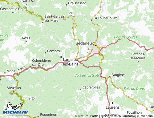 MICHELIN Hérépian map - ViaMichelin