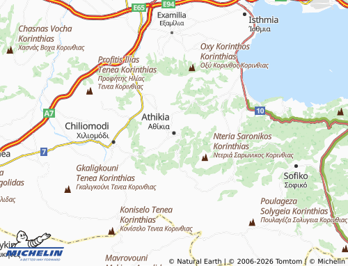 MICHELIN Athikia map - ViaMichelin