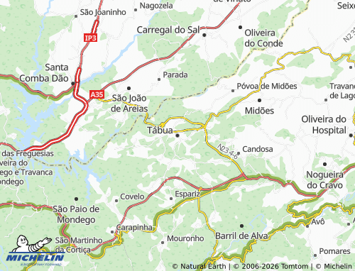 Mapa MICHELIN Tábua - ViaMichelin
