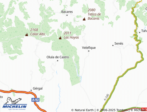 MICHELIN Castro de Filabres map - ViaMichelin