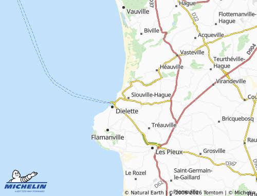 MICHELIN Siouville-Hague map - ViaMichelin