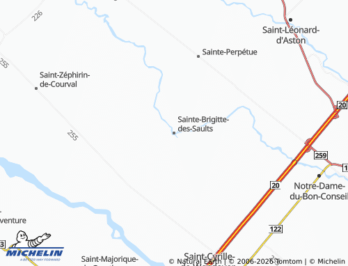 MICHELIN Sainte-Brigitte-des-Saults map - ViaMichelin