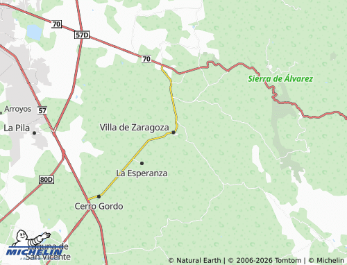 Mapa MICHELIN Villa de Zaragoza - ViaMichelin