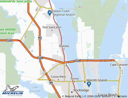 Mapa MICHELIN Sharpes - ViaMichelin