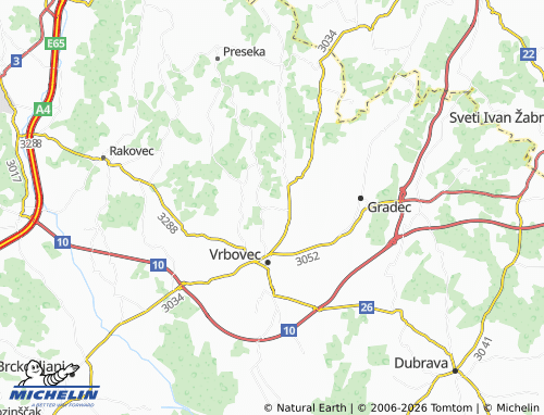 MICHELIN Lovrečka Varoš map - ViaMichelin