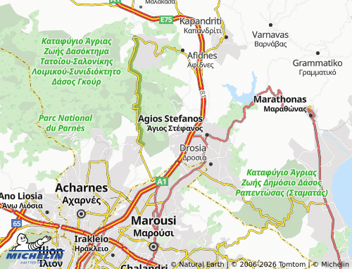Mapa MICHELIN Kryoneri - ViaMichelin