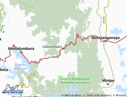 MICHELIN Udadumbara map - ViaMichelin