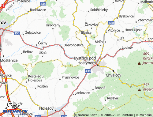 Mappa MICHELIN Křtomil - ViaMichelin