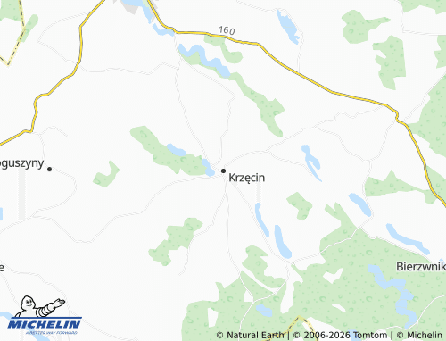 MICHELIN-Landkarte Krzęcin - ViaMichelin