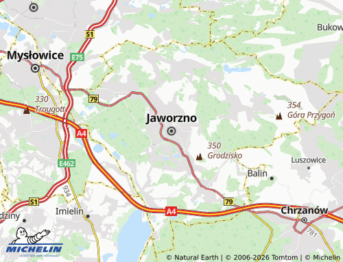 MICHELIN Jaworzno map - ViaMichelin