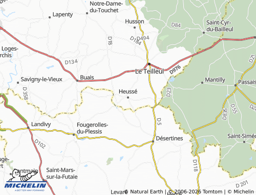 Mapa MICHELIN Heussé - ViaMichelin