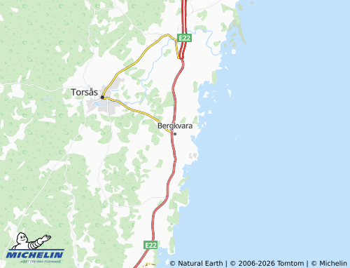 MICHELIN Bergkvara map - ViaMichelin