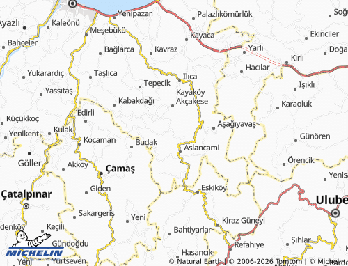 MICHELIN Küpdüşen map - ViaMichelin