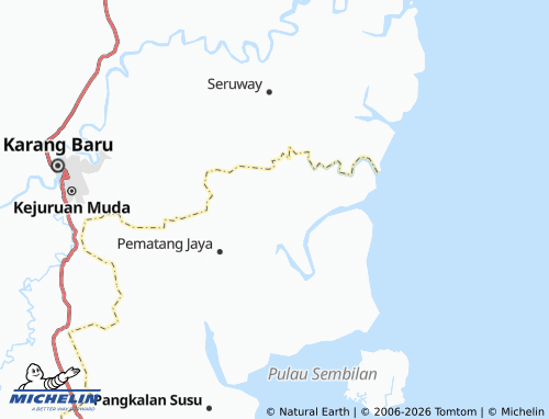 MICHELIN Perkebunan Damar Condong map - ViaMichelin