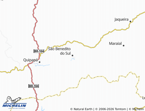 Mappa MICHELIN São Benedito do Sul - ViaMichelin