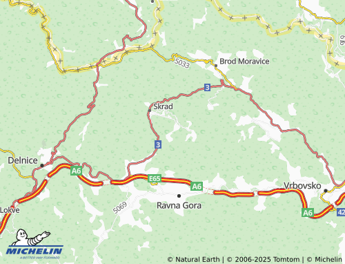 MICHELIN Hribac map - ViaMichelin