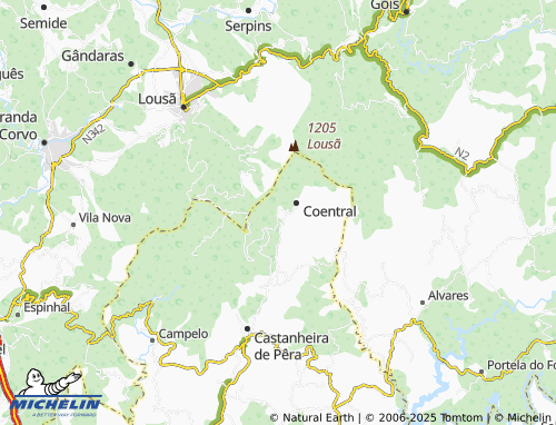Mapa MICHELIN Coentral das Barreiras - ViaMichelin