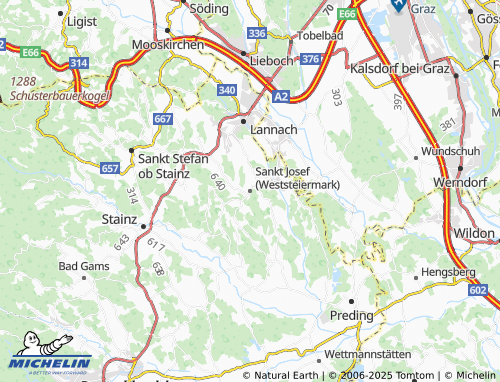 MICHELIN-Landkarte Sankt Josef (Weststeiermark) - ViaMichelin