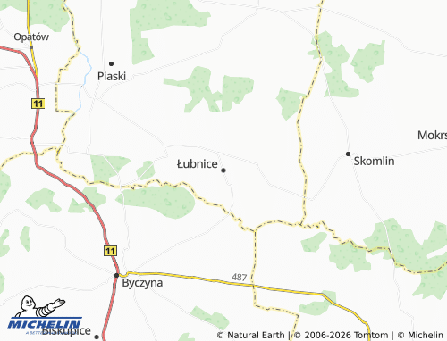 MICHELIN Łubnice map - ViaMichelin