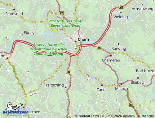 MICHELIN Tasching map - ViaMichelin